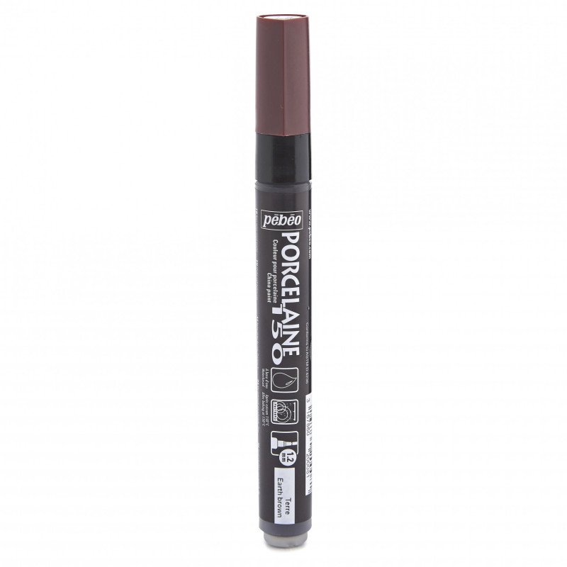 Pebeo Porcelaine 150 Marker Bullet Tip 1.2 mm - Earth Brown