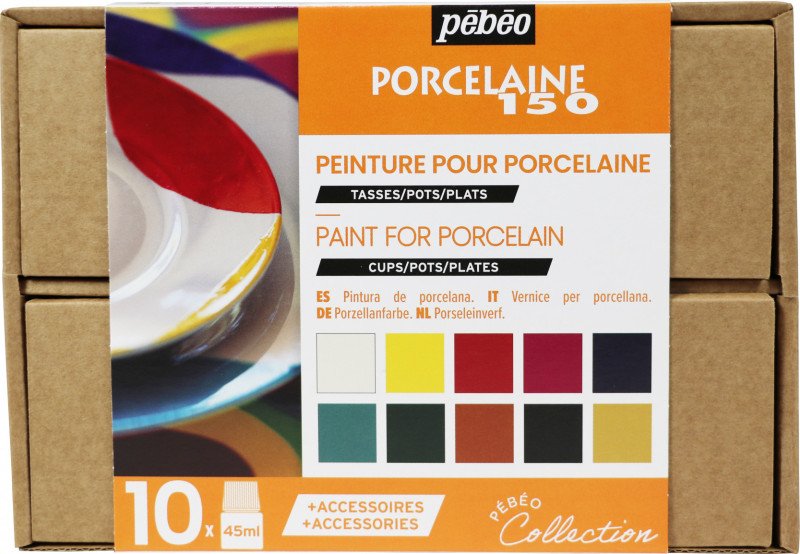 Pebeo Porcelaine 150 Sets - Ontdekkingset P150 glanzend Farben 1 - 12 x 20 ml