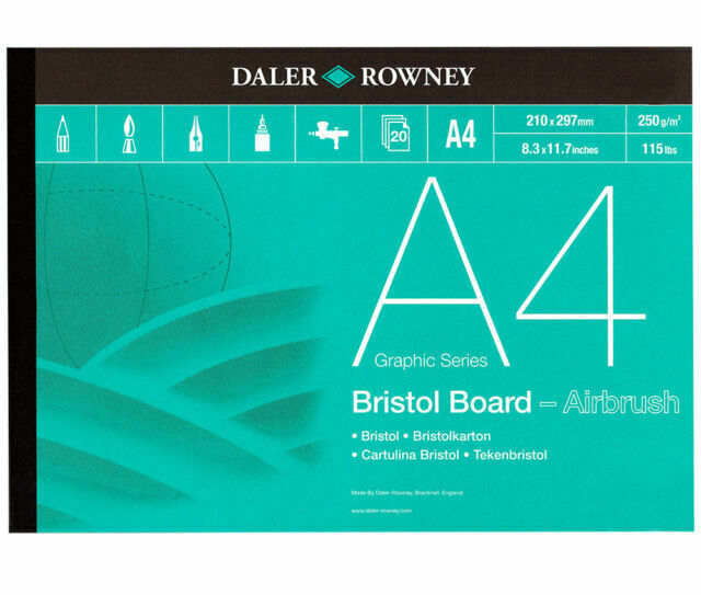 Daler-Rowney Bristol Board Pad - A4 - 20 Blatt