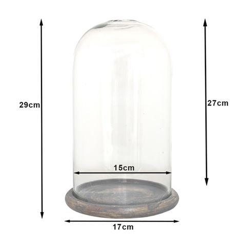 Clayre Eef Glasglocke 6GL3536 Transparent 17x29 cm — 4