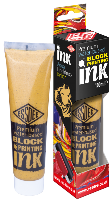 Essdee Premium Metallic Block Printing Ink 100 ml - Gold