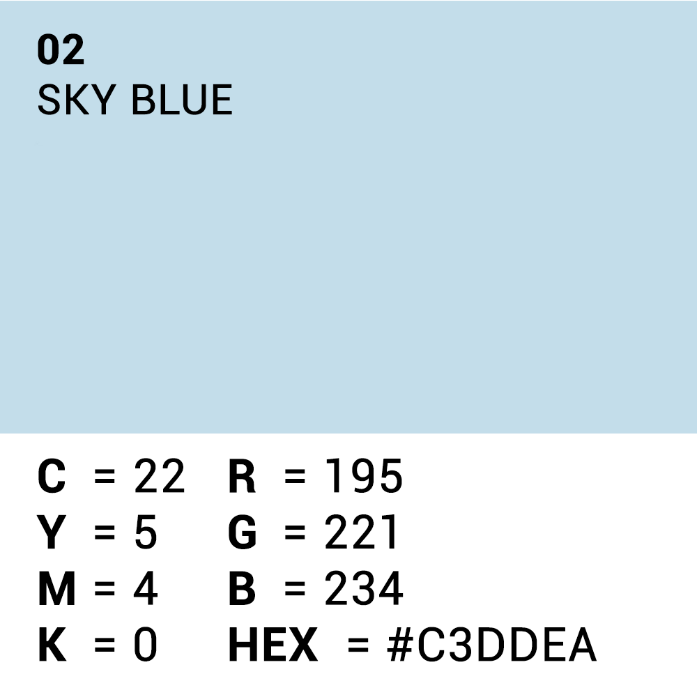 Superior Hintergrund Papier 02 Sky Blue 1,35 x 11m — 5