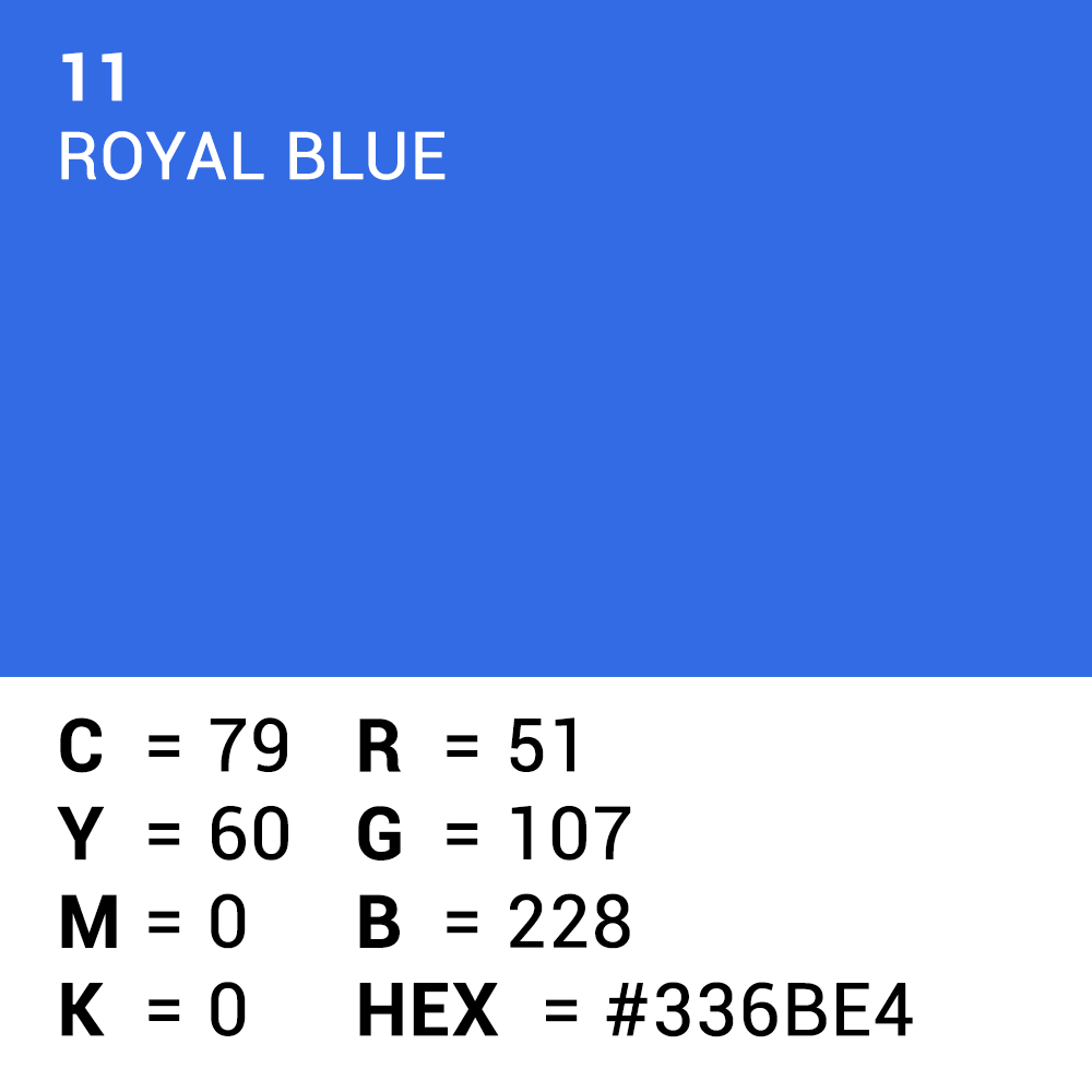Superior Hintergrund Papier 11 Royal Blue Chroma Key 1,35 x 11m — 5