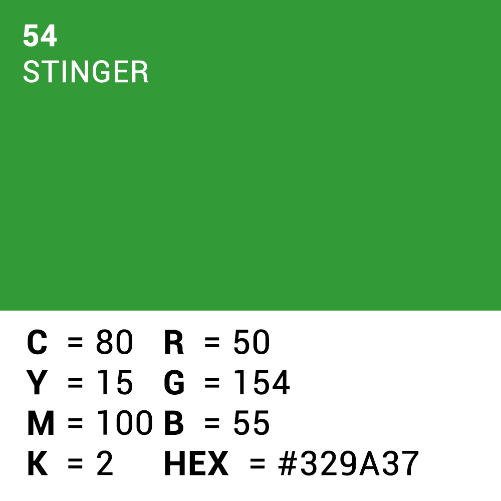 Superior Hintergrund Papier 54 Stinger Chroma Key 1,35 x 11m — 5