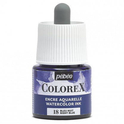 Pebeo Colorex Aquarelltinte 45 ml - 18 - Nachtblauw