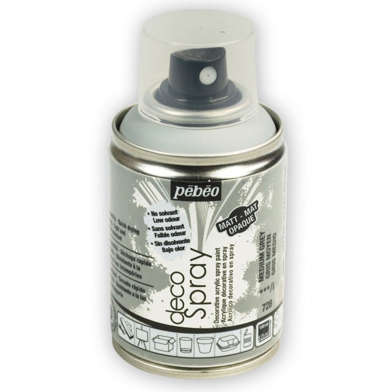 Pebeo Decospray Acryl Decoratieverf 100 ml - Medium Grau