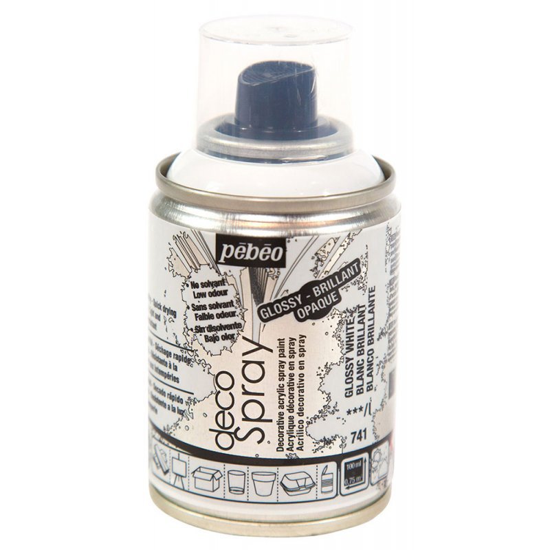 Pebeo Decospray Acryl Decoratieverf 100 ml - Glanzend Weiß