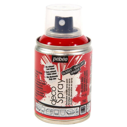 Pebeo Decospray Acryl Decoratieverf 100 ml - Glanzend Rot