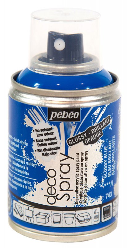 Pebeo Decospray Acryl Decoratieverf 100 ml - Glanzend Blau