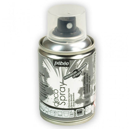 Pebeo Decospray Acryl Decoratieverf 100 ml - Chroom Silber