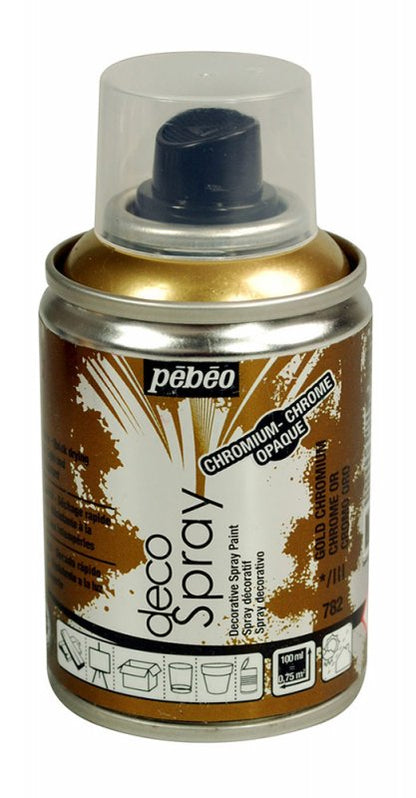 Pebeo Decospray Acryl Decoratieverf 100 ml - Chroom Gold