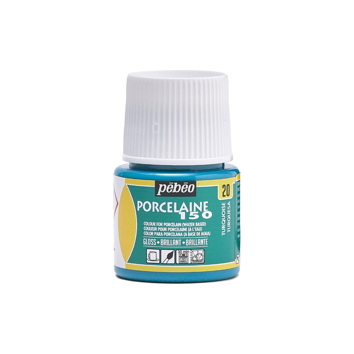 Pebeo Porcelaine 150 Porzellanfarbe 45 ml - 20 - Turquoise