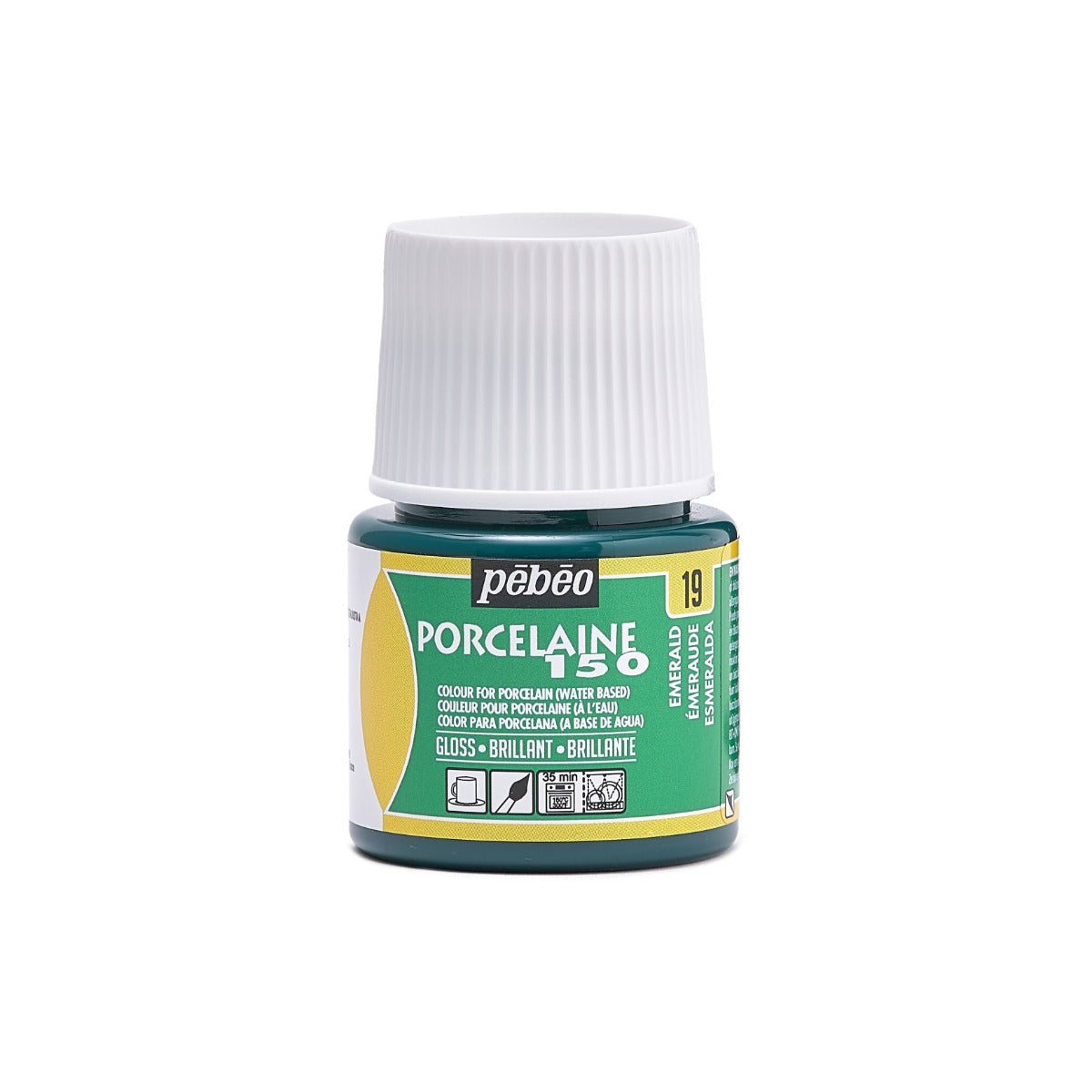 Pebeo Porcelaine 150 Porzellanfarbe 45 ml - 19 - Smaragdgrün