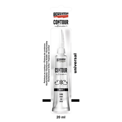 Pentart Universal Contour Liner 20 ml - Weiß