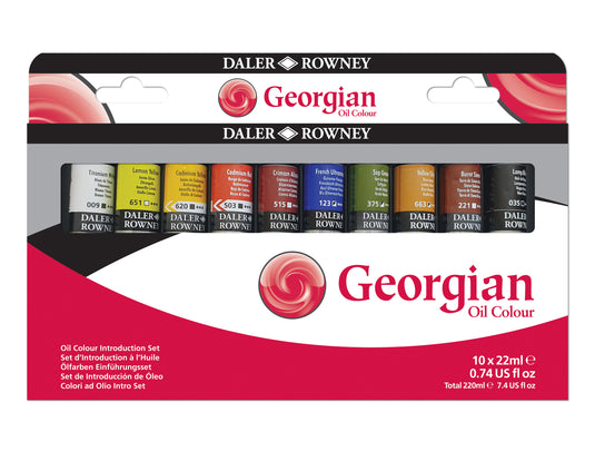 Daler-Rowney Georgian: Einführungsset, 10 Tuben à 22 ml