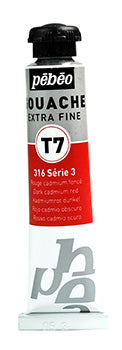 Pebeo Extra-Fijne Gouache T7 20 ml - Dunkel Kadmiumrot