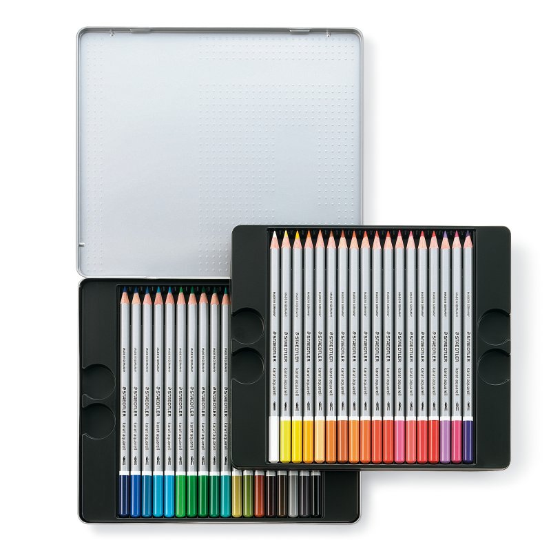 Staedtler Karat Aquarell Aquarelpotloden Metalen Etui