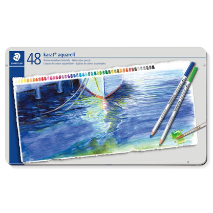 Staedtler Karat Aquarell Aquarellstifte Metalletui - 48 Stück