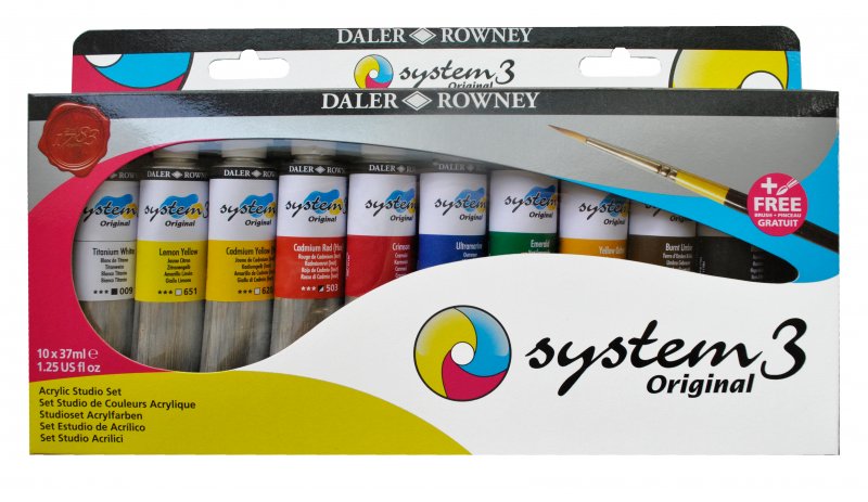 Daler-Rowney System3 Acrylic Sets - Studioset - 10 x 37 ml