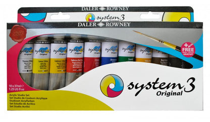 Daler-Rowney System3 Acrylic Sets - Studioset - 10 x 37 ml