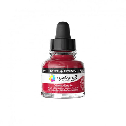 Daler-Rowney System3 Acrylic Ink 29.5 ml - Cadmium Red Deep Hue