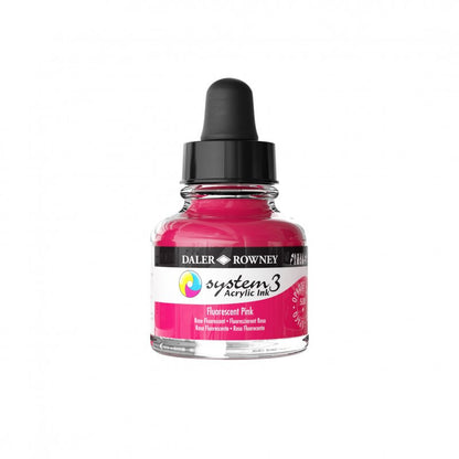 Daler-Rowney System3 Acrylic Ink 29.5 ml - Fluorescent Pink