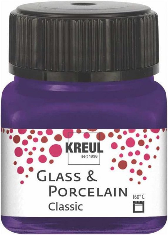 Kreul Glas- und Porzellanfarbe Classic 20 ml - Deckende Violett