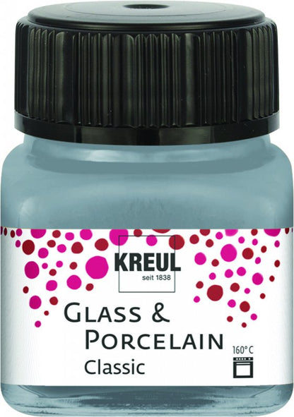 Kreul Glas- und Porzellanfarbe Classic 20 ml - Metallic Silber