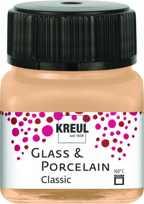Kreul Glas- und Porzellanfarbe Classic 20 ml - Metallic Champagne