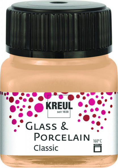 Kreul Glas- und Porzellanfarbe Classic 20 ml - Metallic Champagne