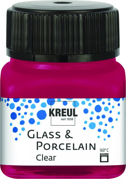 Kreul Glass & Porcelain Clear 20 ml - Weinrot