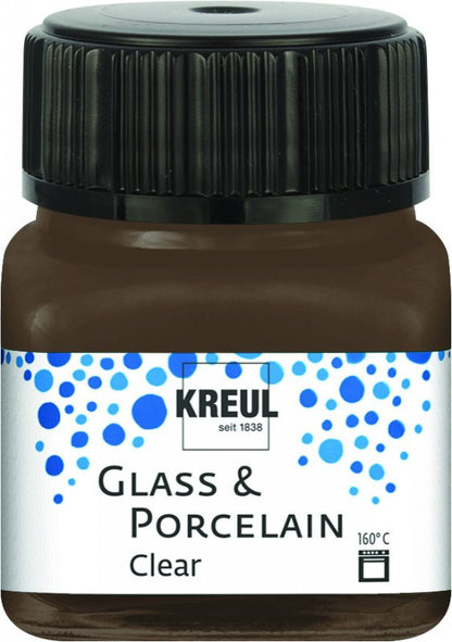 Kreul Glass & Porcelain Clear 20 ml - Espressobruin