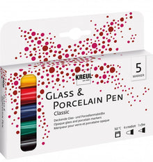 Kreul Glas- & Porzellanstifte Sets - Klassische Farben Set 5