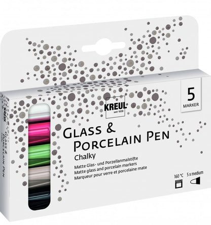 Kreul Glas- & Porzellanstifte Sets - Chalky Set 5