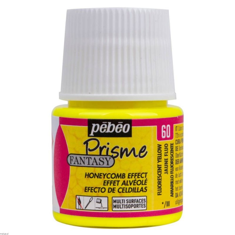 Pebeo Fantasy Prisme Effektfarbe 45 ml - Fluoreszierend Gelb