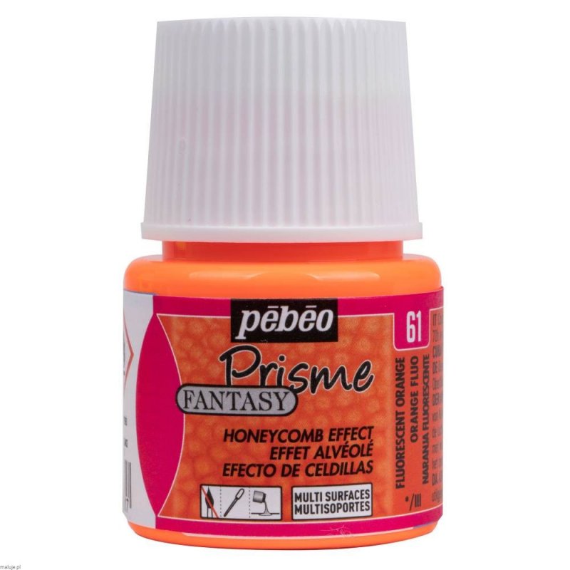Pebeo Fantasy Prisme Effektfarbe 45 ml - Fluoreszierend Orange