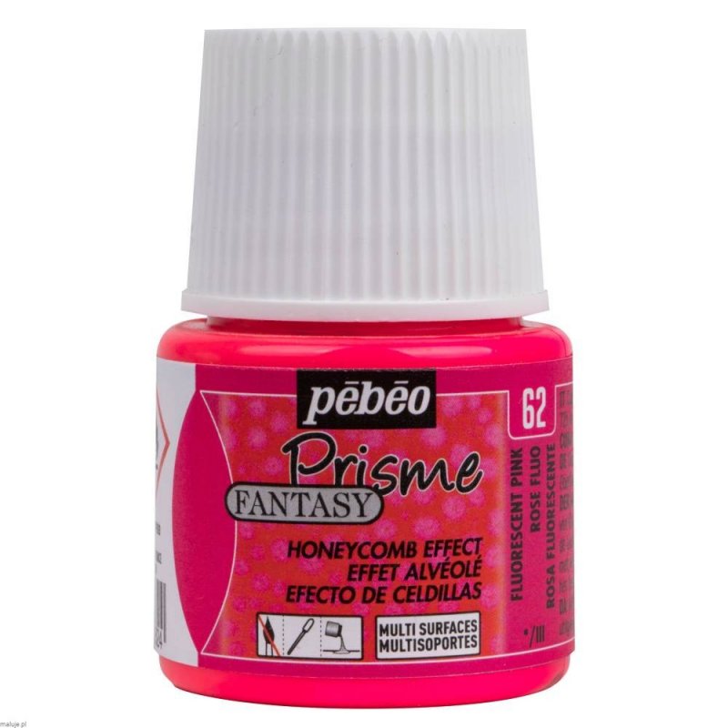 Pebeo Fantasy Prisme Effektfarbe 45 ml - Fluoreszierend Roze