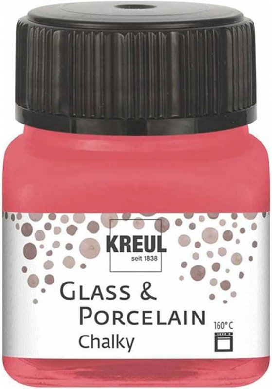 Kreul Glas- und Porzellanfarbe Chalky 20 ml - Cozy Red