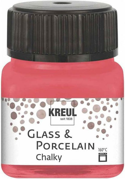 Kreul Glas- und Porzellanfarbe Chalky 20 ml - Cozy Red