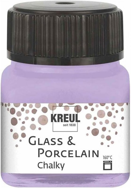 Kreul Glas- und Porzellanfarbe Chalky 20 ml - Sweet Lavender