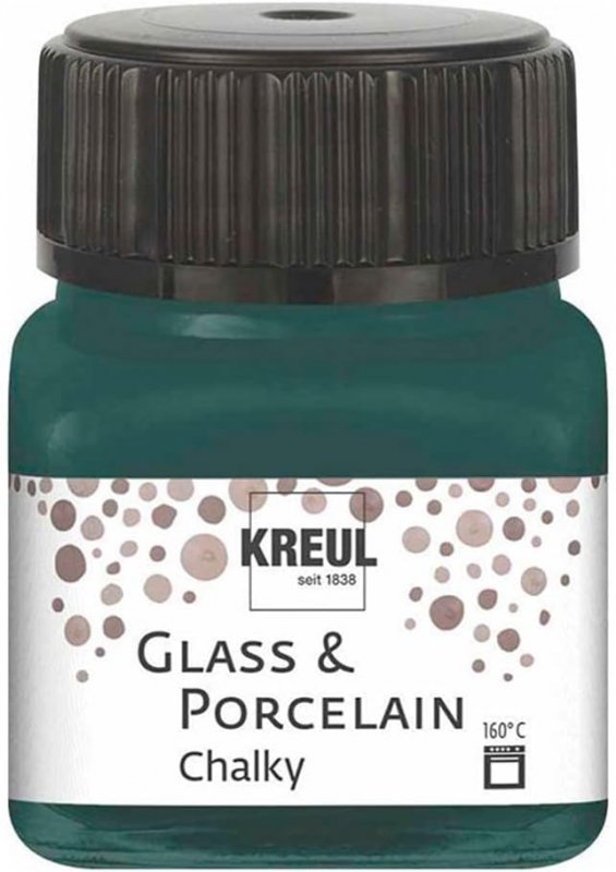 Kreul Glas- und Porzellanfarbe Chalky 20 ml - Cottage Green