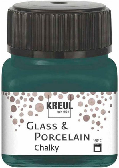 Kreul Glas- und Porzellanfarbe Chalky 20 ml - Cottage Green
