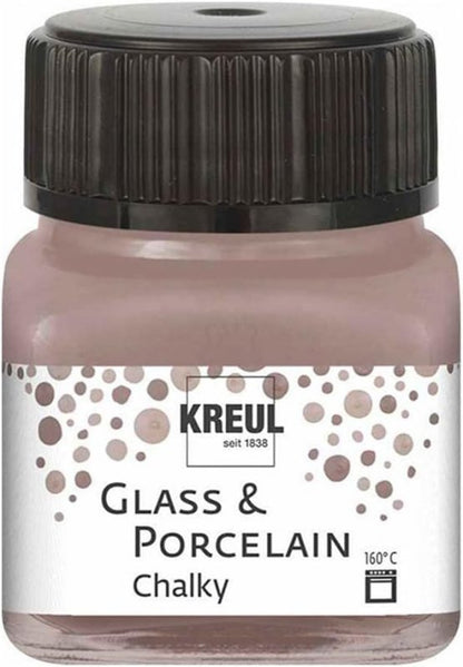 Kreul Glas- und Porzellanfarbe Chalky 20 ml - Mild Mocca