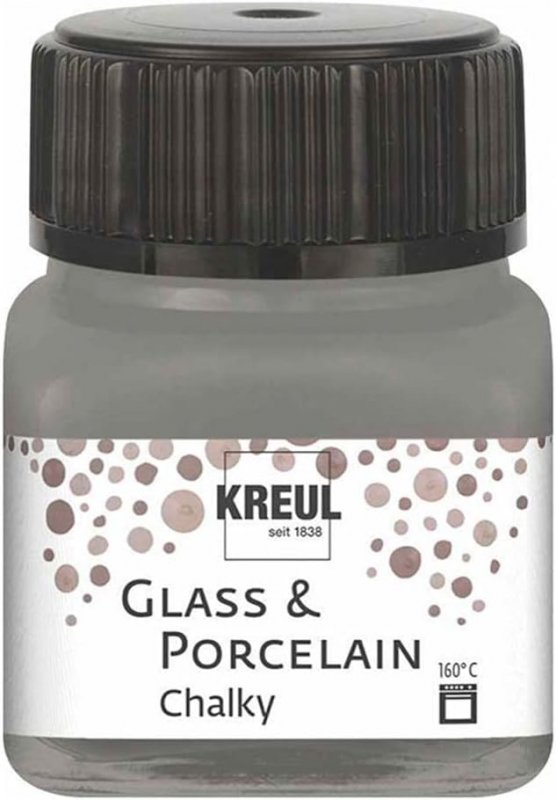 Kreul Glas- und Porzellanfarbe Chalky 20 ml - Smoky Stone