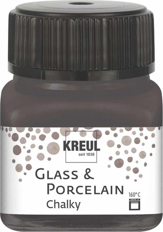 Kreul Glas- und Porzellanfarbe Chalky 20 ml - Volcanic Gray