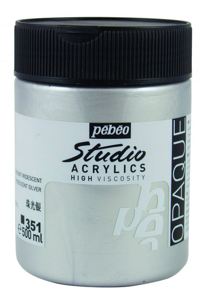 Pebeo Studio Acrylfarbe 500 ml - 351 - Silber