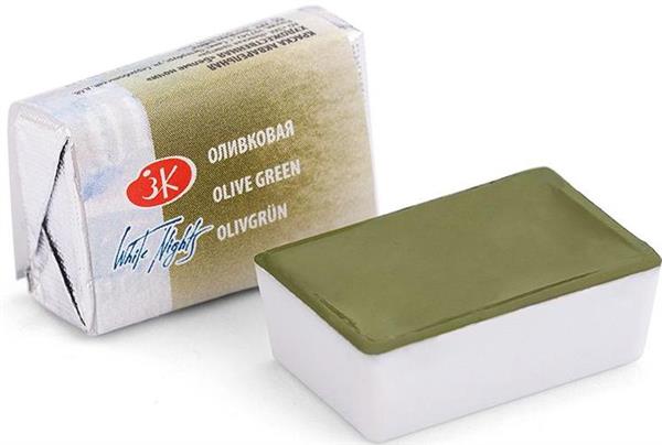 White Nights Watercolour Pan 2.5 ml - Kleuren N-Z - Olive Green