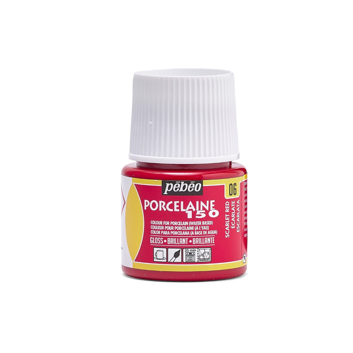Pebeo Porcelaine 150 Porzellanfarbe 45 ml - 06 - Scharlaken
