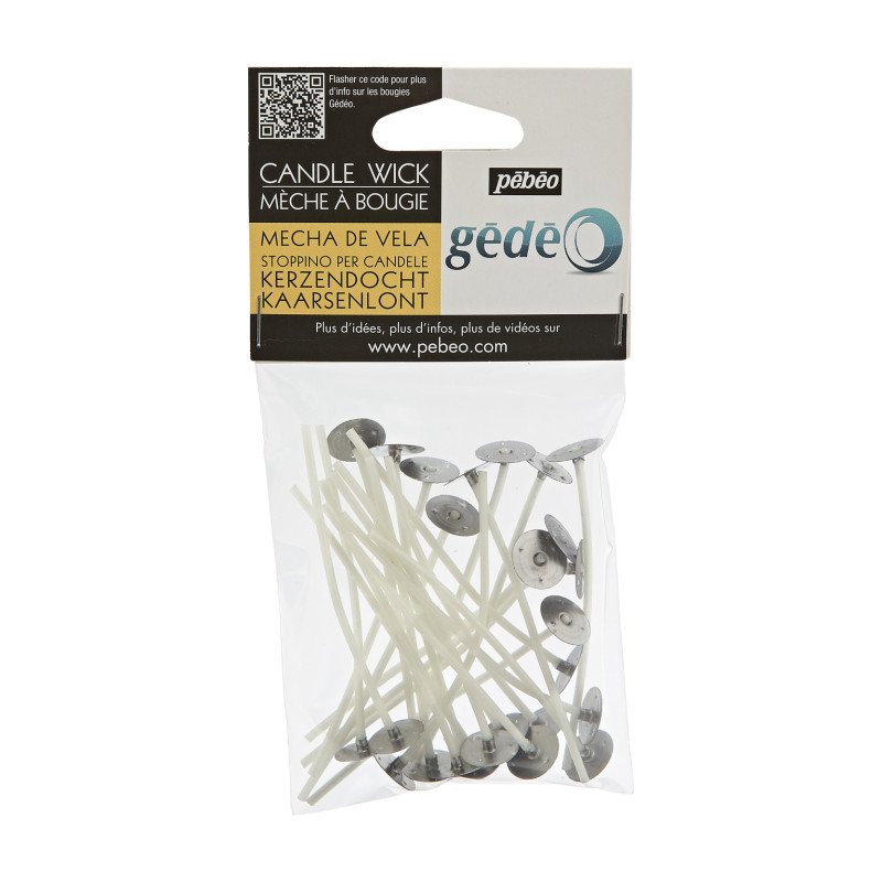 Pebeo Reinforced Wick 8 cm No. 4 - 25 stuks - Default Title