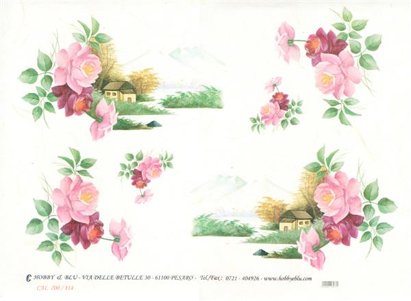 Hobby & Blu Printed Decoupage Rice Paper 43 x 32 cm - Design 114